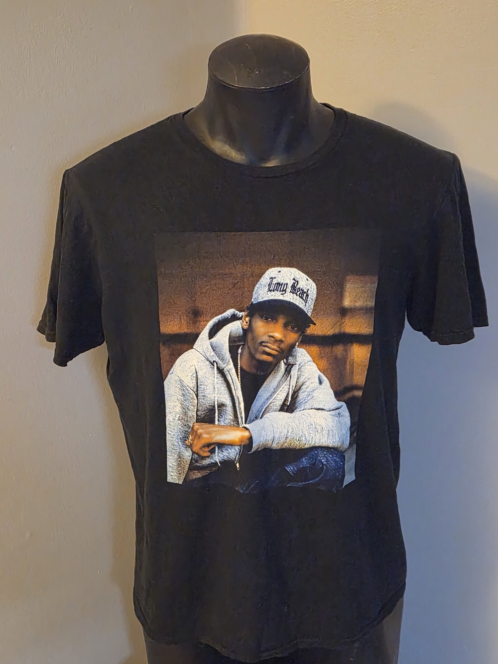 Snoop Dogg Graphic T-Shirt Black Hip Hop Streetwear Men’s M